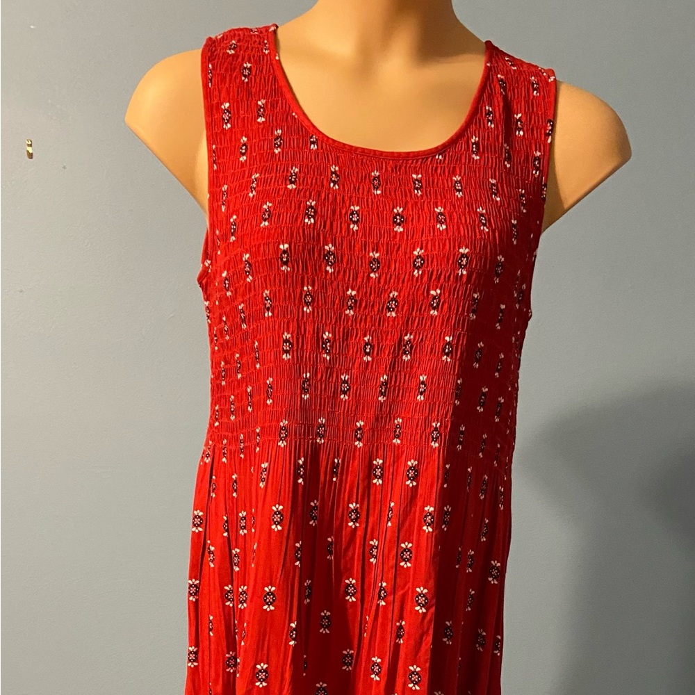 Cotton blend midi sundress